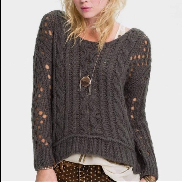 Free People Sweaters - Free People Chunky Open Cable Knit Sweater